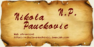 Nikola Paučković vizit kartica